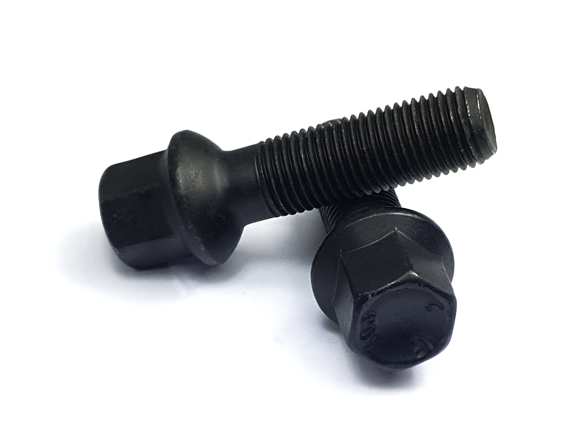 Radschrauben M14x1,5 31 SW17 Kugelbund R14 Schwarz